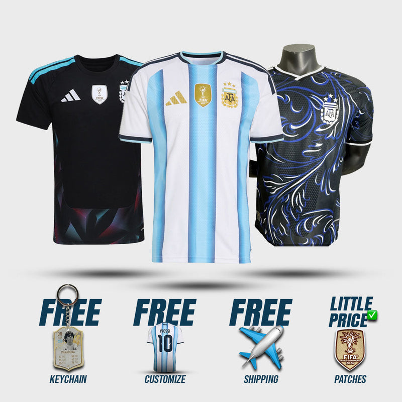 Combo Argentina Home, Away and Goalkeeper World Cup 2026/27