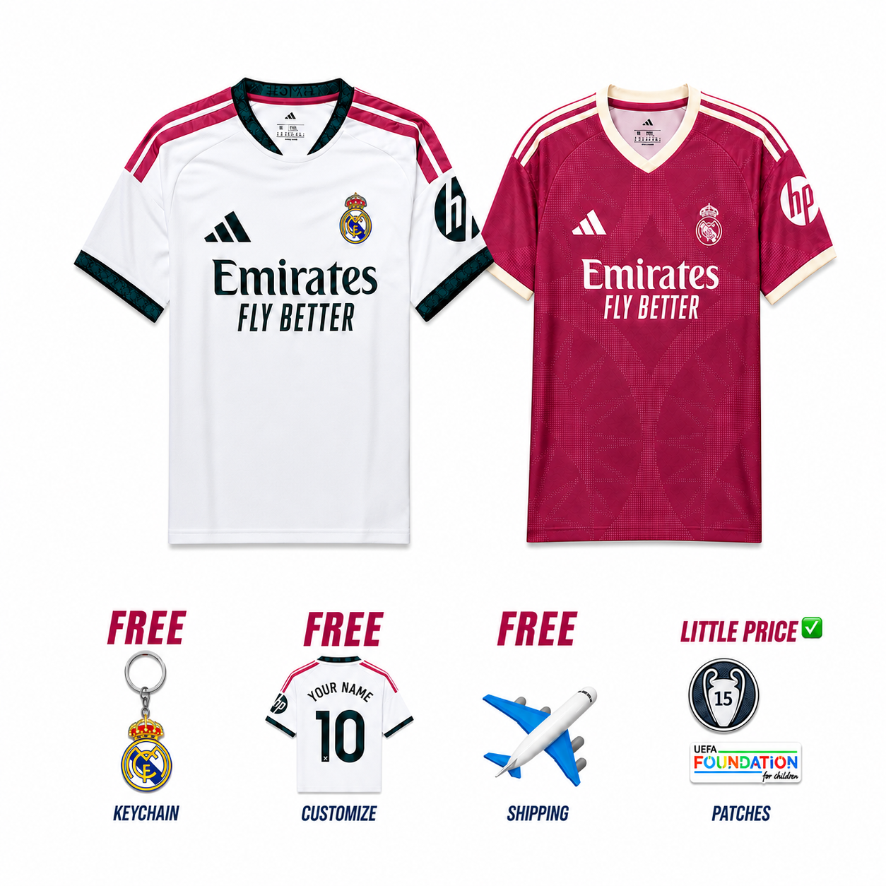 Combo Real Madrid Home and Third 2026/27
