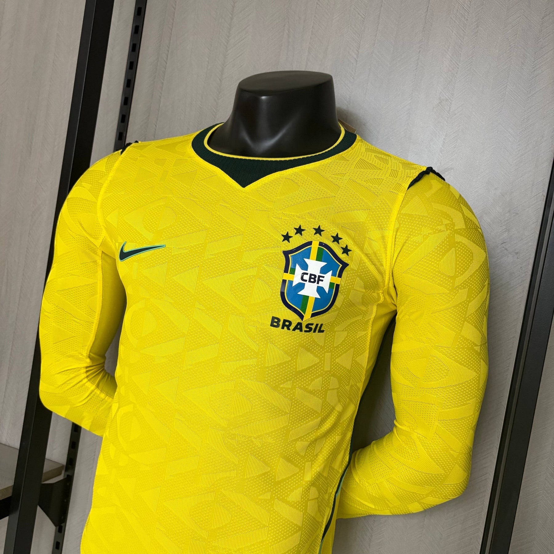 Brasil 2026 Local Versión jugador Manga larga Camiseta [Versión jugador] - Fut Latino MX