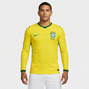 Brasil 2026 Local Versión jugador Manga larga Camiseta [Versión jugador] - Fut Latino MX