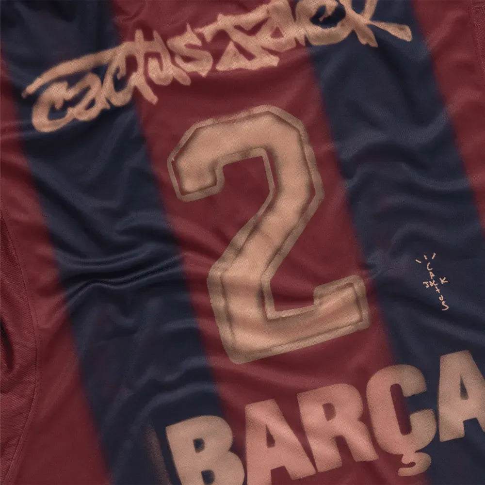 Camiseta Barcelona x Travis Scott Retro 2000/01 Local Skeleton - Fut Latino MX