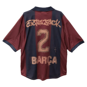 Camiseta Barcelona x Travis Scott Retro 2000/01 Local Skeleton - Fut Latino MX