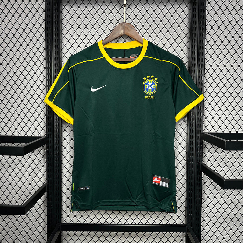 Camiseta Brasil Portero Retro 1997/98 Verde - Fut Latino MX