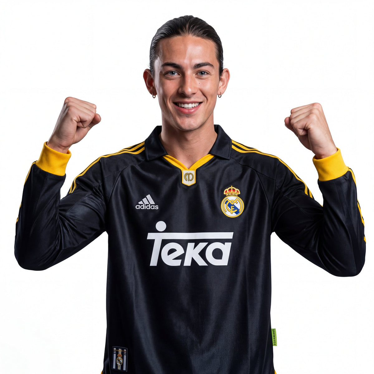 Camiseta Real Madrid 99/00 Manga larga - Visitante Retro - Fut Latino MX