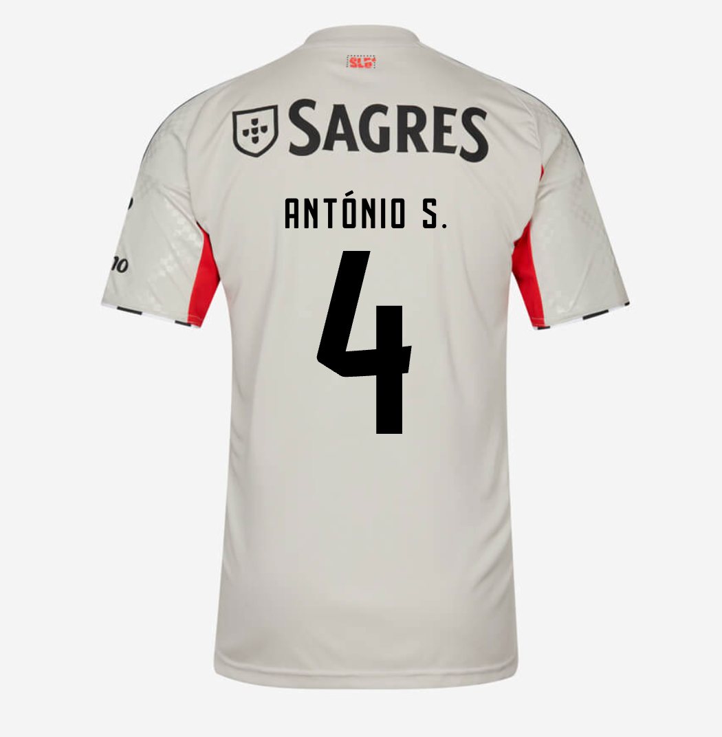 Camiseta Benfica 25/26 Visitante Bege #4 António S.